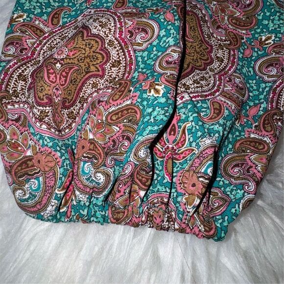 Joie Paisley Print Blouse Women's M Multicolor Mock Neck Long Sleeve - Picture 6 of 13